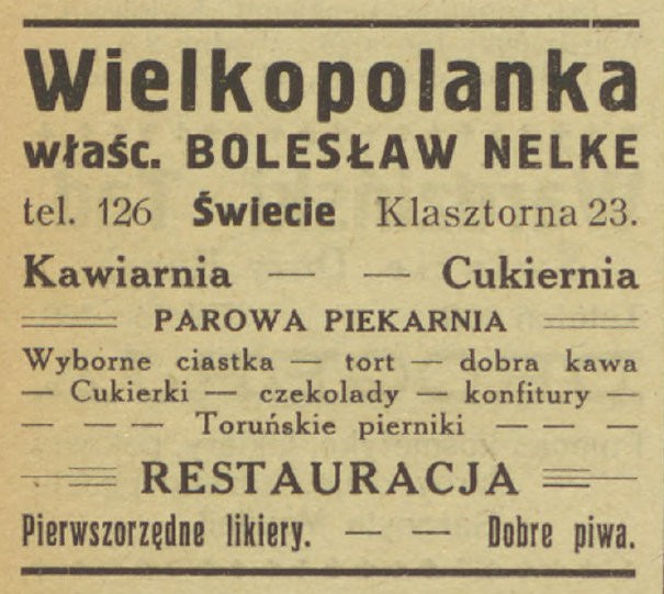 B. Nelke_Wielkopolanka_Kawiarnia_Cukiernia_Klasztorna 23, Księga Adresowa, s. 20.