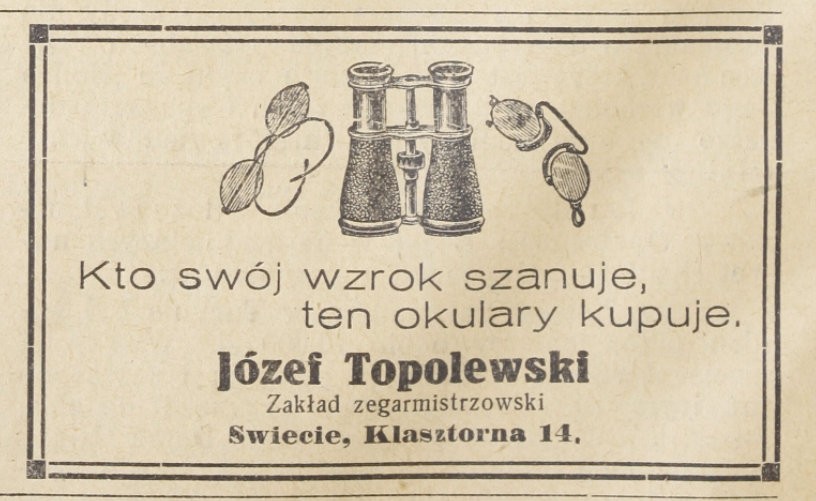 Józef Topolewski_Zakład Topolewski_Ul. Klasztorna, Tygodnik Parafjalny Parafji św. Stanisława w Świeciu n., 12.07.1936, s. 6.