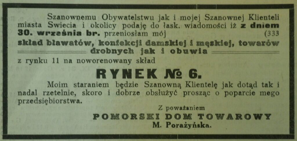 M. Porażyńska_Głos Świecki_1931